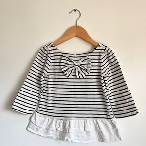 Janie and Jack Striped Bow Top